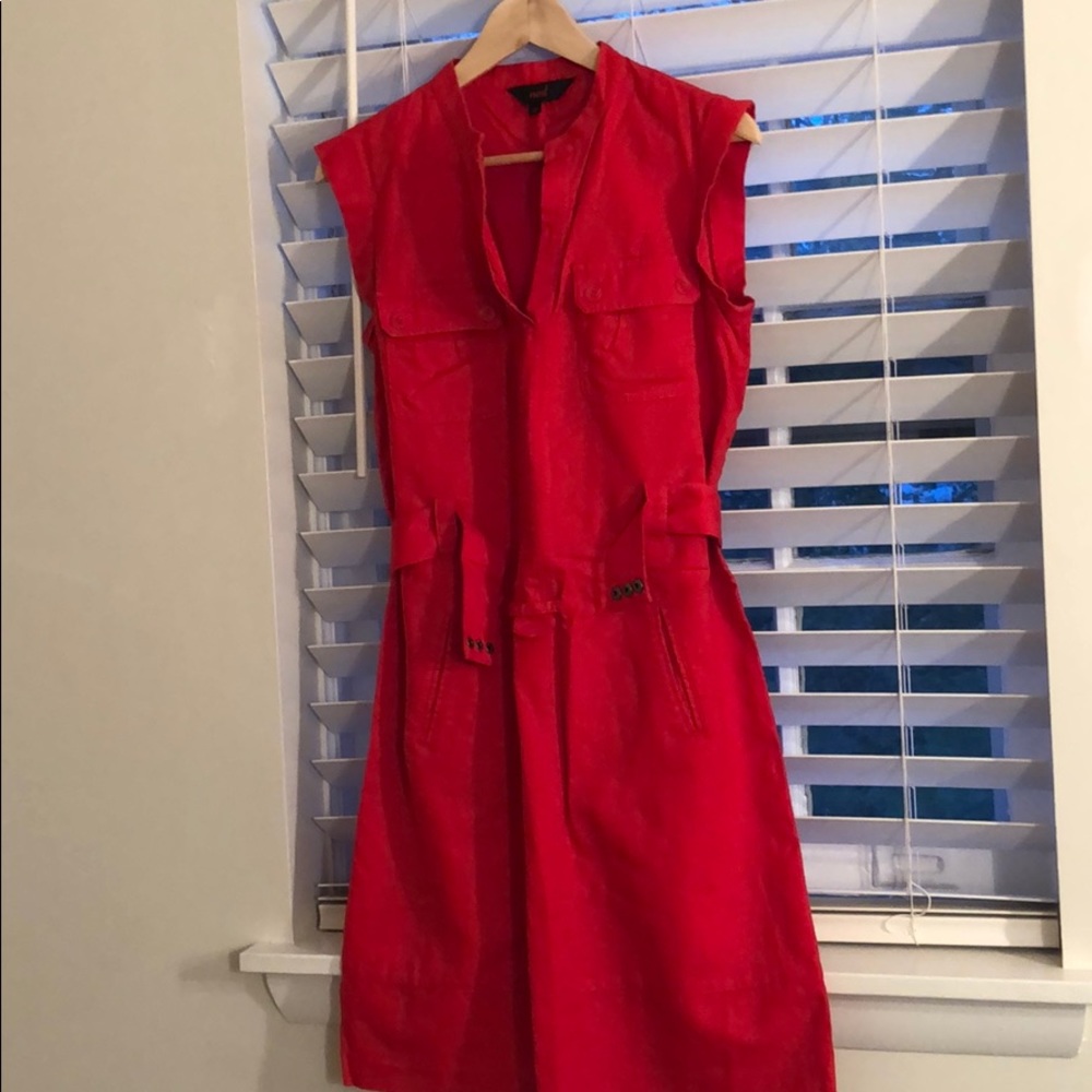 Red linen summer dress!